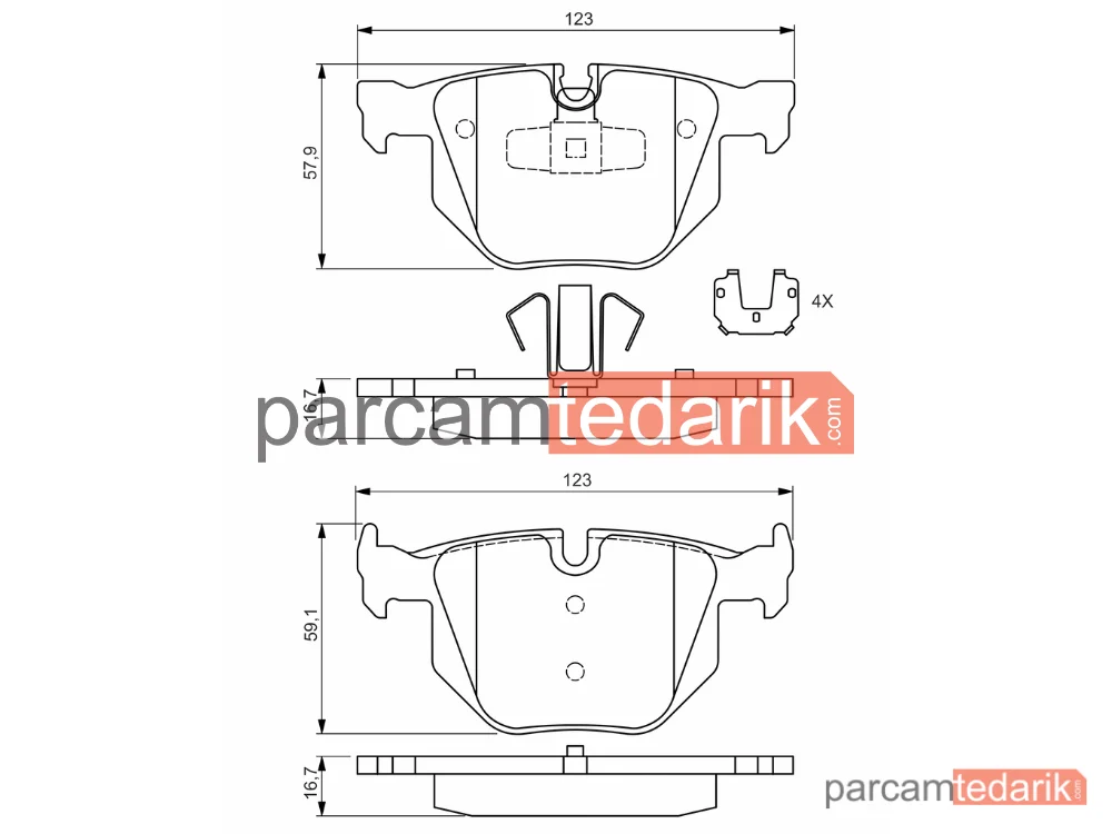 BOSCH 0986494540 | Fren Balatası (Arka) — BMW 3 Touring, BMW 3, BMW 3 Coupe