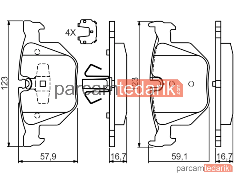 BOSCH 0986494540 | Fren Balatası (Arka) — BMW 3 Touring, BMW 3, BMW 3 Coupe