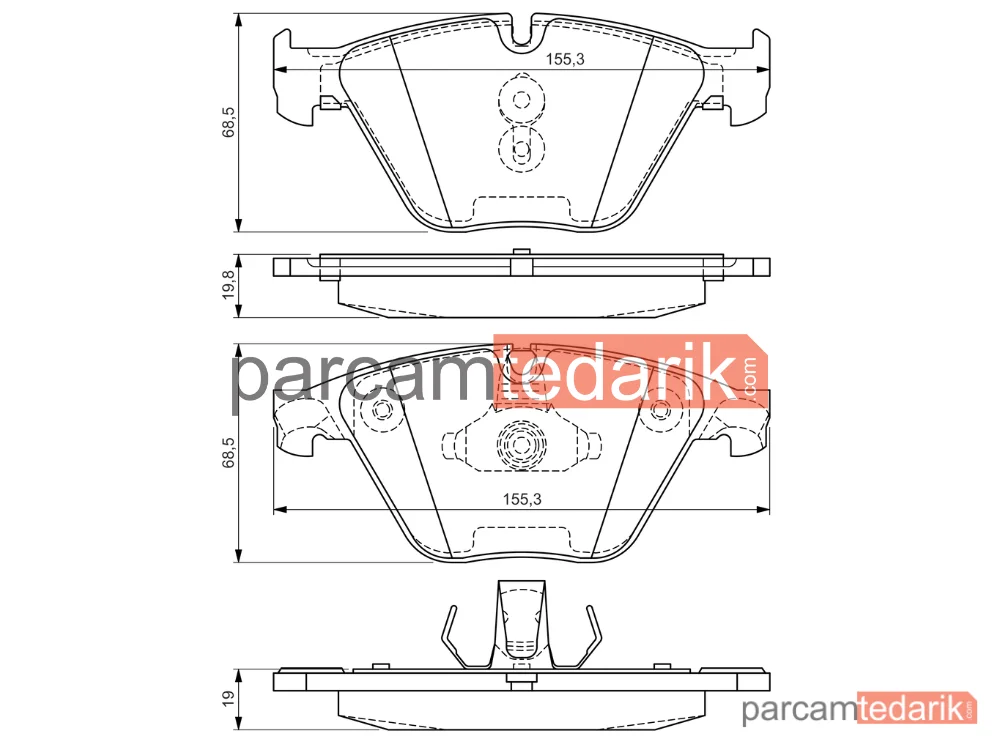 BOSCH 0986494549 | Fren Balatası (Ön) — BMW 5 Touring, BMW 5, BMW 6 Coupe