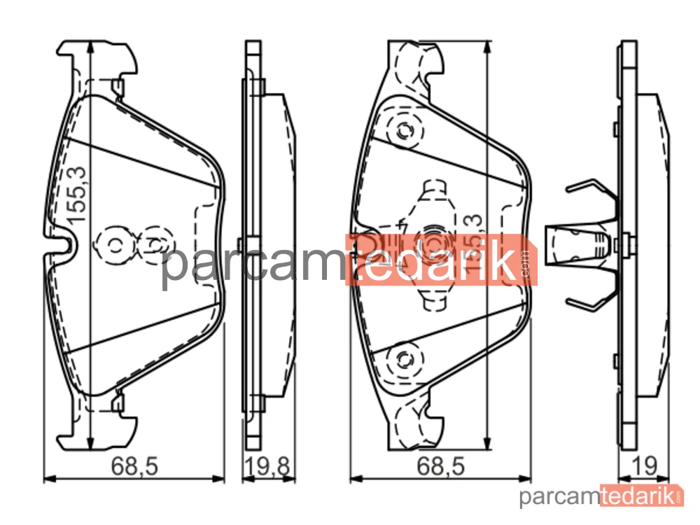 BOSCH 0986494549 | Fren Balatası (Ön) — BMW 5 Touring, BMW 5, BMW 6 Coupe