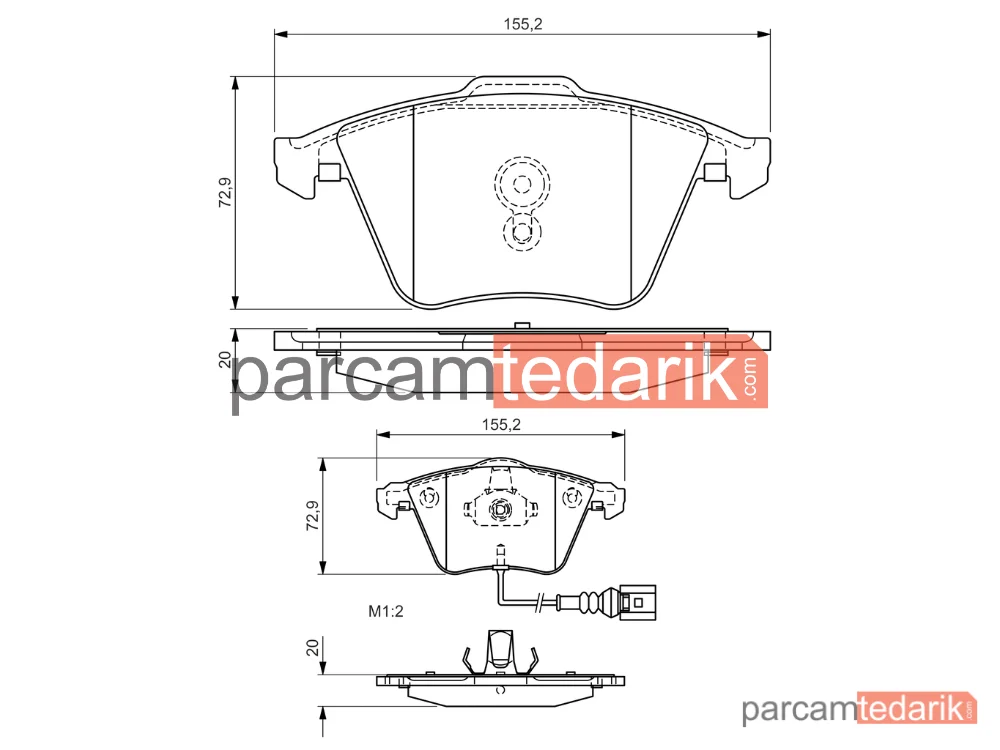 BOSCH 0986494550 | Fren Balatası (Ön) — VW Scirocco III, Seat Leon, Audi TT