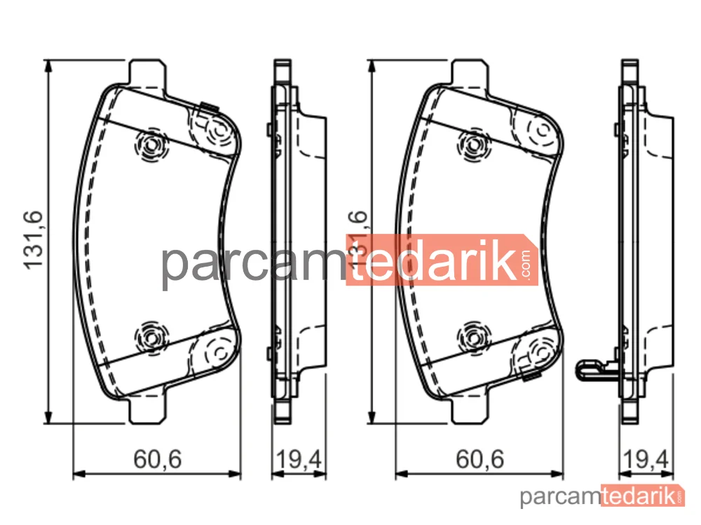 BOSCH 0986494552 | Fren Balatası (Ön) — Kia Venga