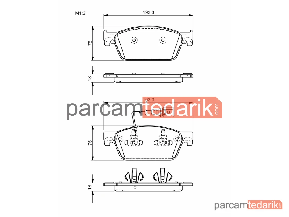 BOSCH 0986494553 | Fren Balatası — VW Multivan T6, VW Transporter T6 / Caravelle T6, VW Transporter T6