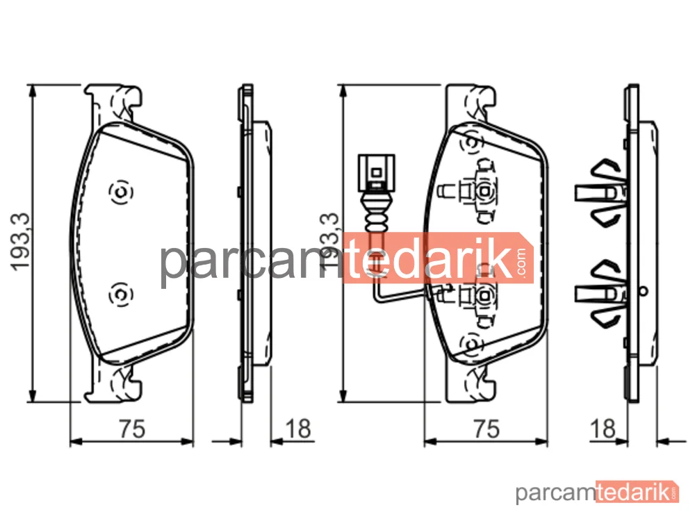 BOSCH 0986494553 | Fren Balatası — VW Multivan T6, VW Transporter T6 / Caravelle T6, VW Transporter T6