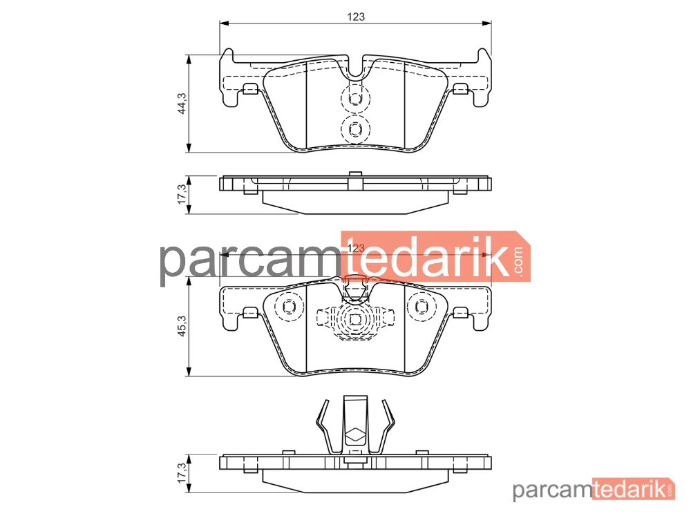 BOSCH 0986494554 | Fren Balatası (Arka) — BMW 1, BMW 3, BMW 4 Gran Coupe