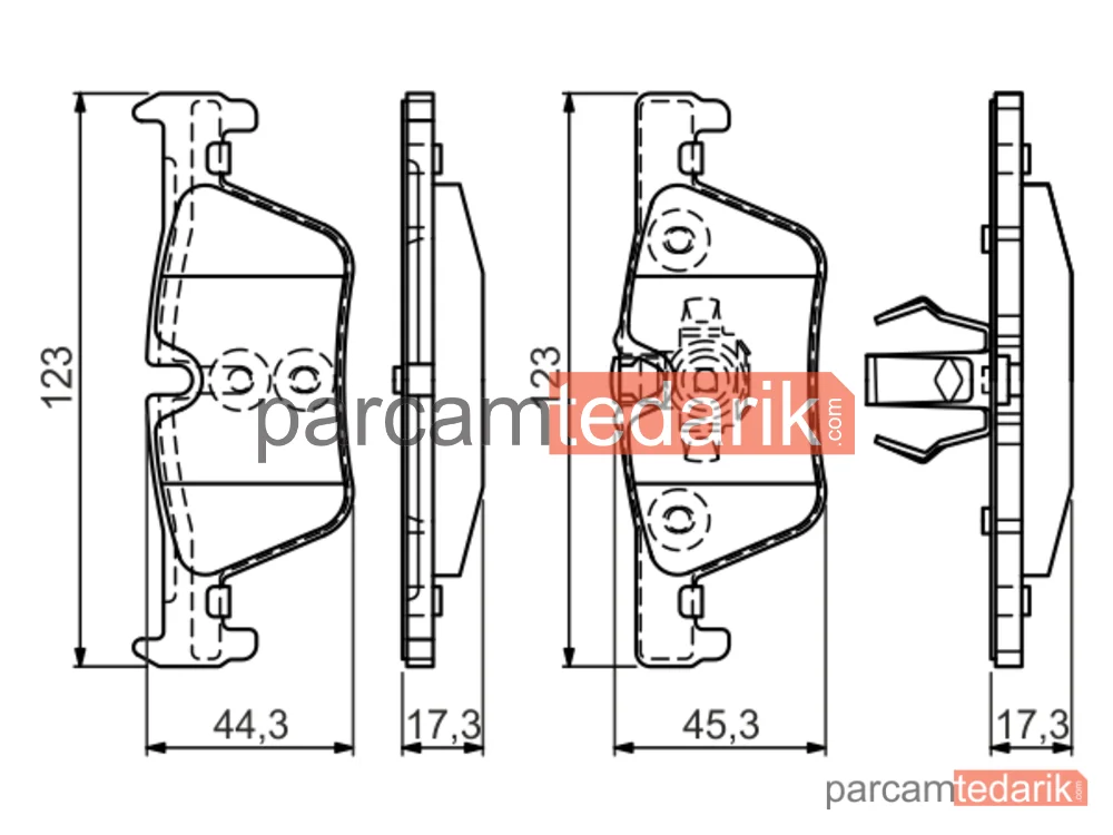 BOSCH 0986494554 | Fren Balatası (Arka) — BMW 1, BMW 3, BMW 4 Gran Coupe