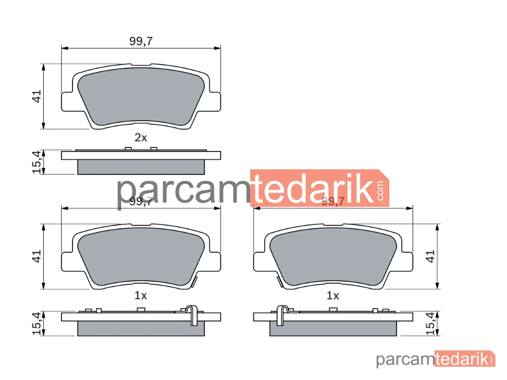 BOSCH 0986494557 | Fren Balatası (Arka) — Kia Sportage IV, Hyundai Tucson, Hyundai i20 II