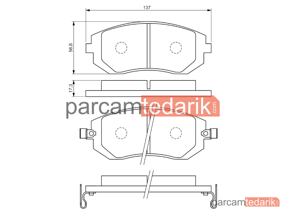 BOSCH 0986494558 | Fren Balatası (Ön) — Subaru Forester, Subaru Impreza, Subaru XV