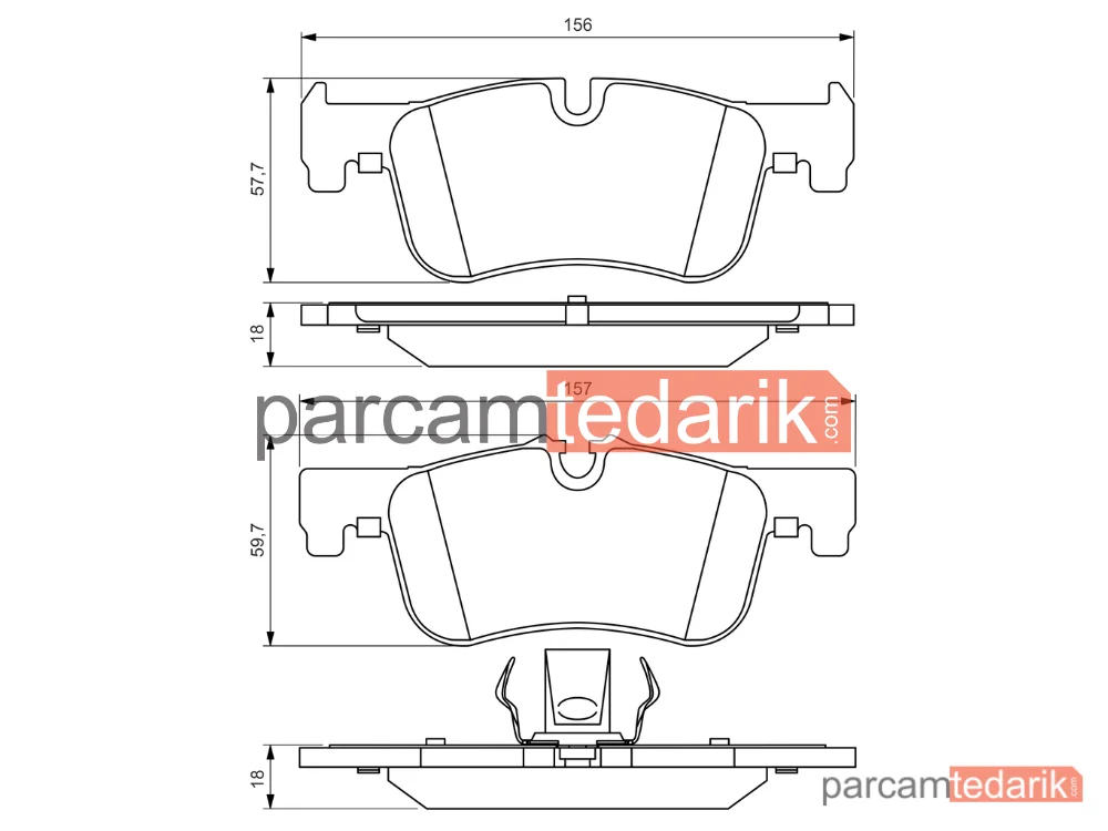 BOSCH 0986494561 | Fren Balatası (Ön) — BMW 1, BMW 2 Coupe, BMW 2 Cabrio