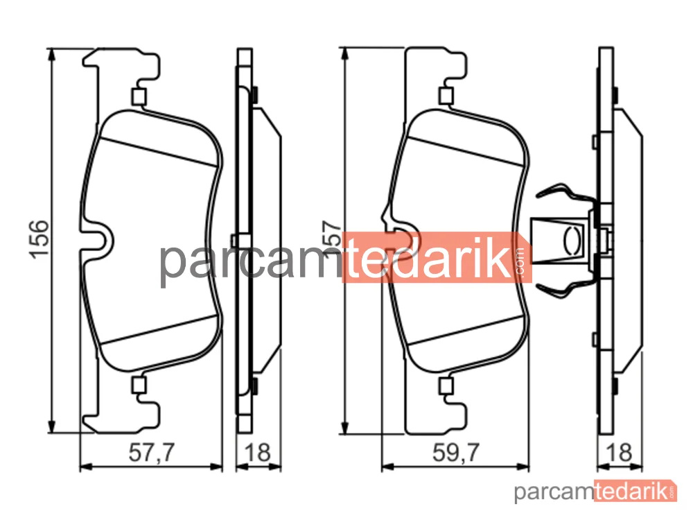 BOSCH 0986494561 | Fren Balatası (Ön) — BMW 1, BMW 2 Coupe, BMW 2 Cabrio