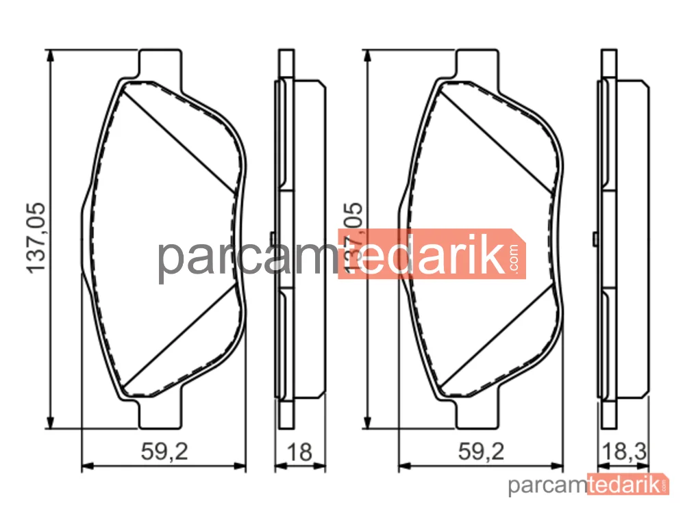 BOSCH 0986494564 | Fren Balatası — Opel Crossland X / Crossland, DS 3 / DS 3 Crossback, Opel Corsa F