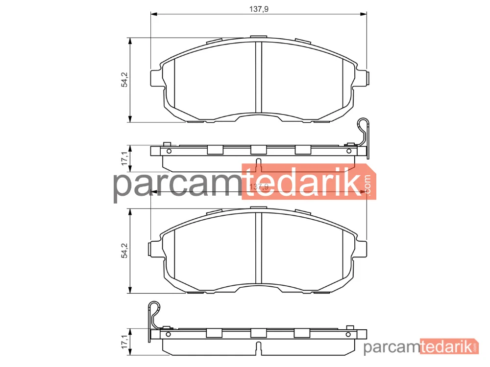 BOSCH 0986494572 | Fren Balatası — Nissan Juke, Nissan Pulsar, Nissan Cube