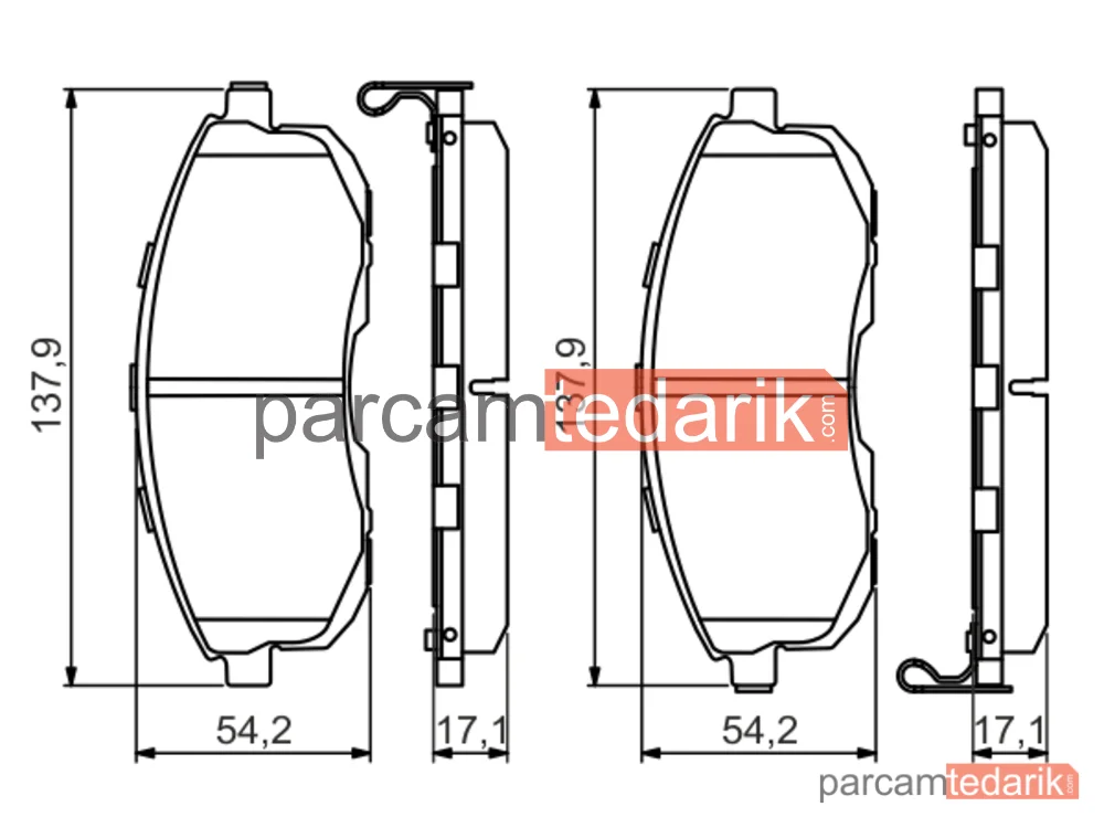 BOSCH 0986494572 | Fren Balatası — Nissan Juke, Nissan Pulsar, Nissan Cube