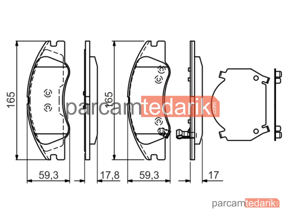 BOSCH 0986494577 | Fren Balatası (Ön) — Kia Cerato I