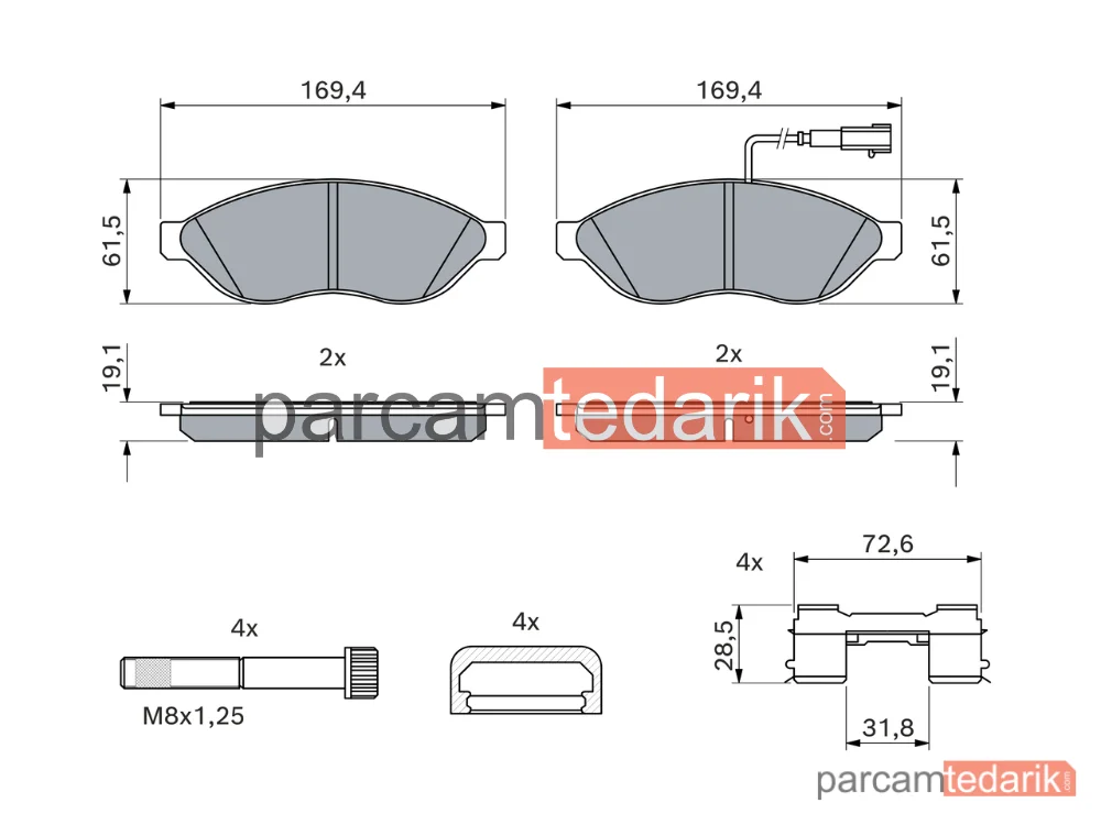 BOSCH 0986494581 | Fren Balatası (Ön)