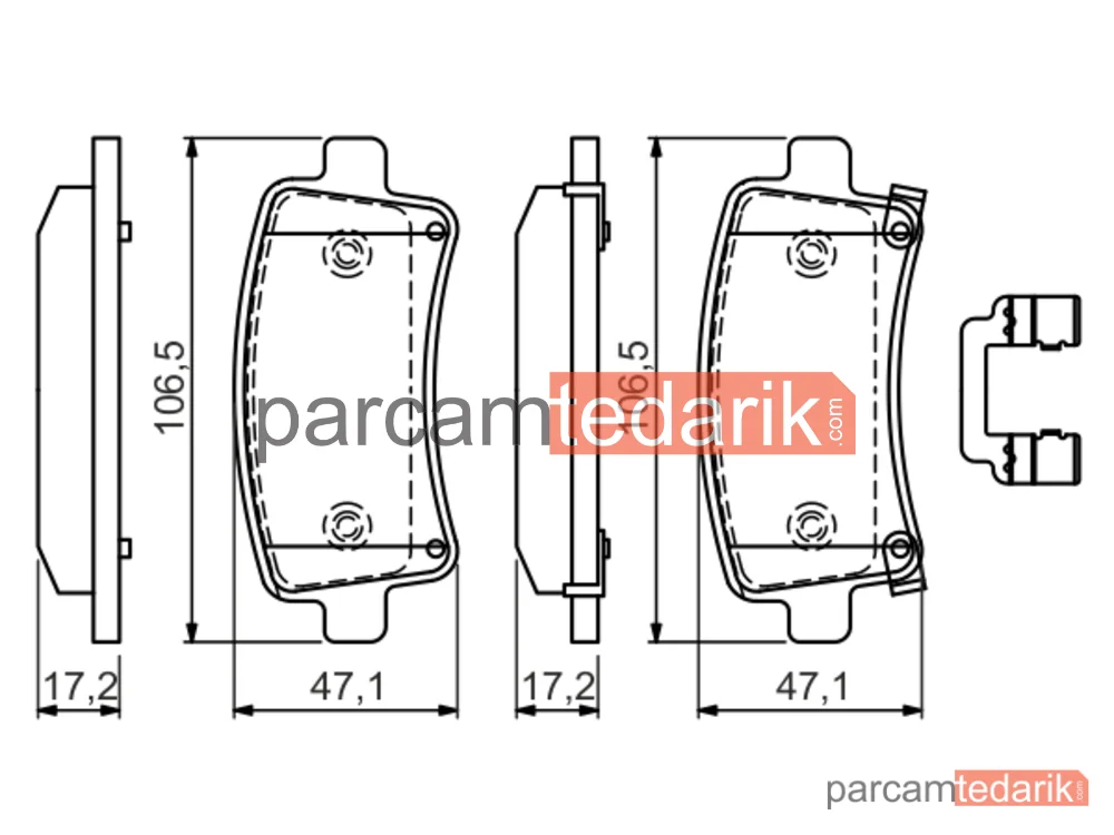 BOSCH 0986494586 | Fren Balatası (Arka)