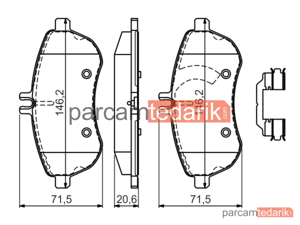 BOSCH 0986494593 | Fren Balatası — Mercedes-Benz C-Serisi T-Model, Mercedes-Benz C-Serisi