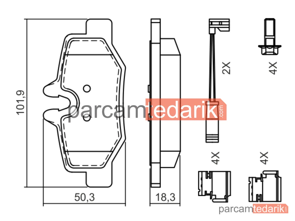 BOSCH 0986494603 | Fren Balatası (Arka)