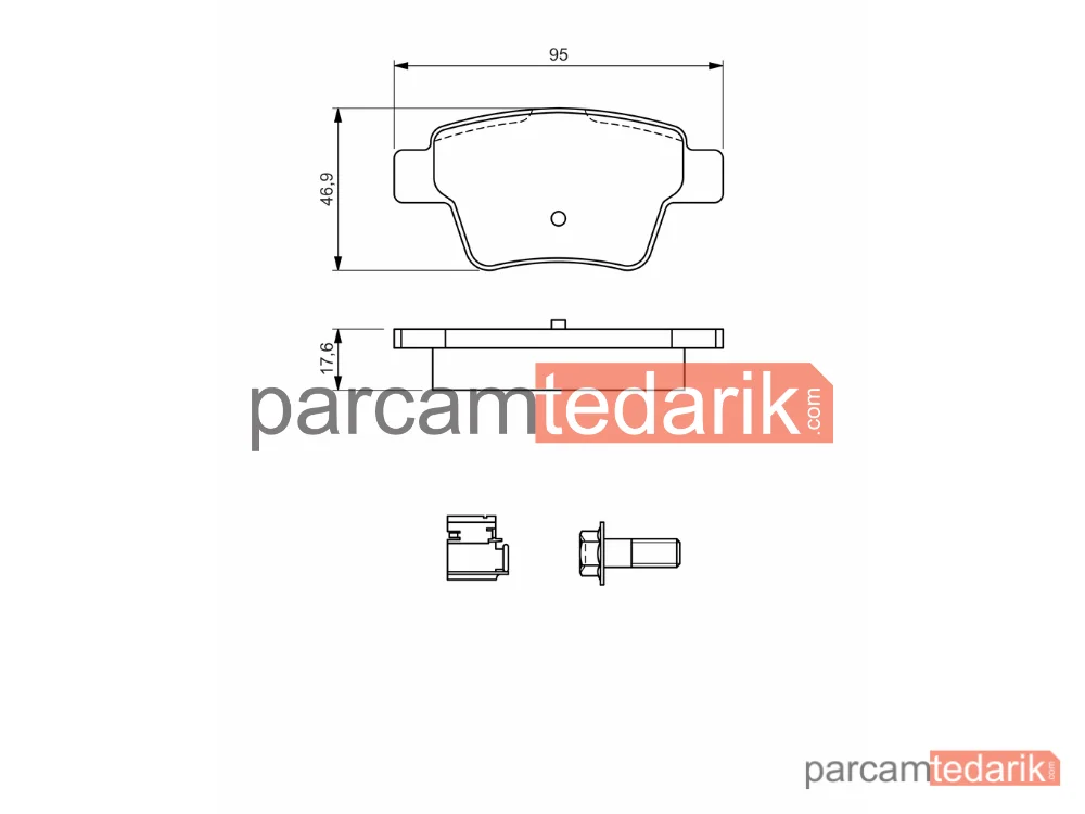 BOSCH 0986494605 | Fren Balatası — Emgrand EC7, Emgrand EC7-RV