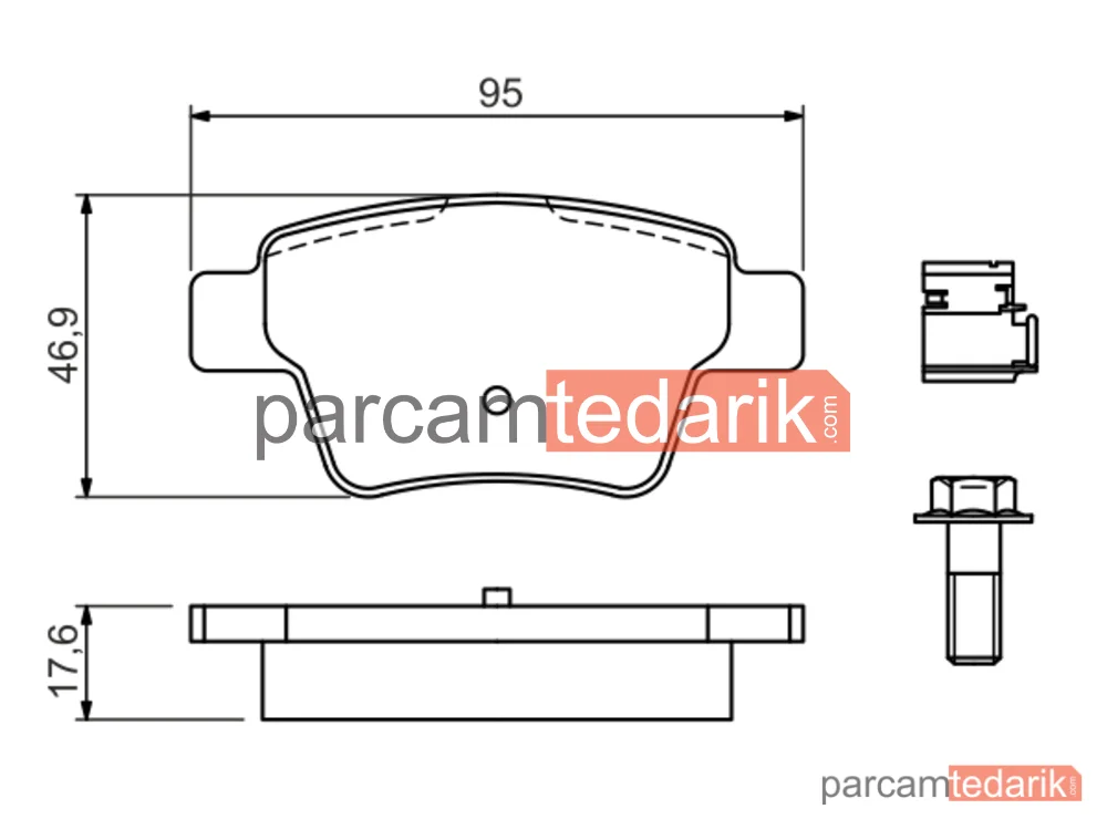 BOSCH 0986494605 | Fren Balatası — Emgrand EC7, Emgrand EC7-RV
