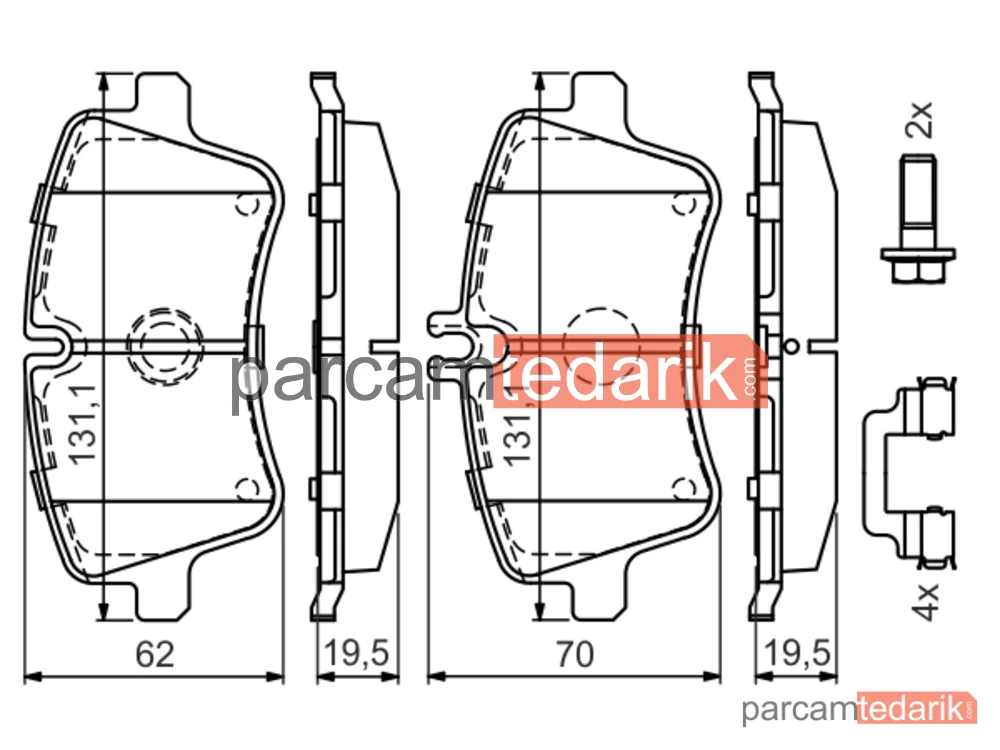 BOSCH 0986494607 | Fren Balatası (Ön)
