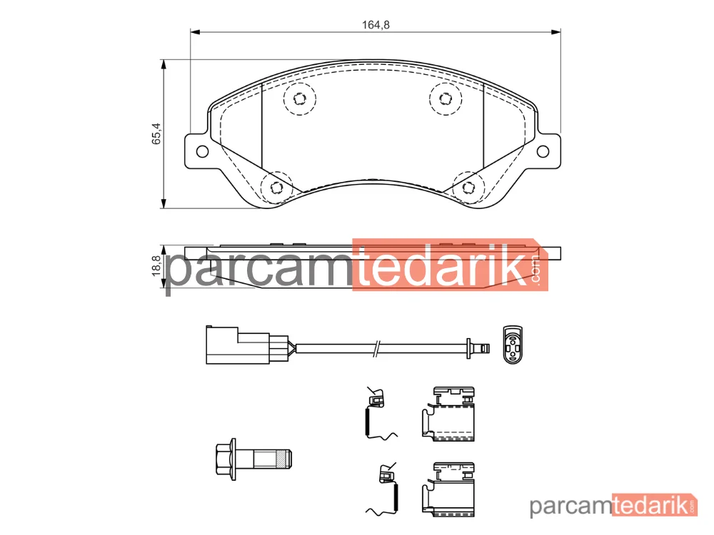 BOSCH 0986494613 | Fren Balatası — Ford Transit, Ford Transit Tourneo