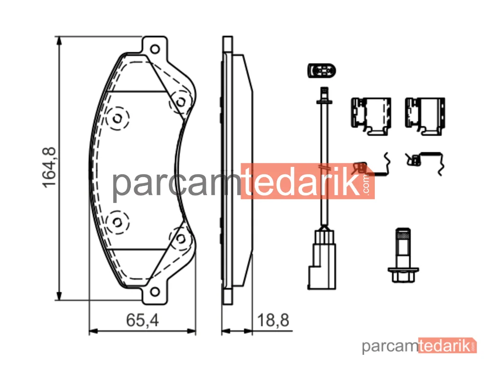 BOSCH 0986494613 | Fren Balatası — Ford Transit, Ford Transit Tourneo