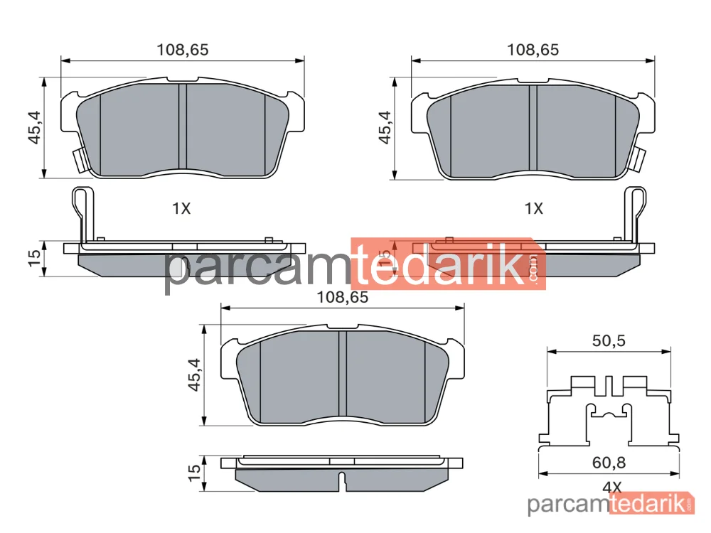 BOSCH 0986494618 | Fren Balatası (Ön) — Daihatsu Yrv