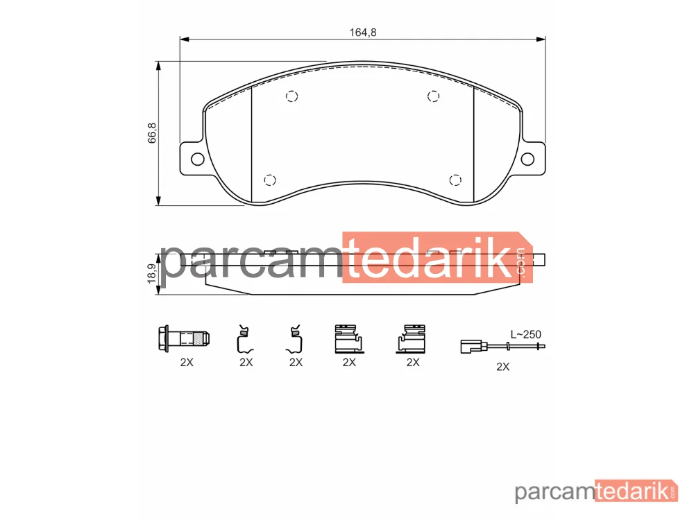 BOSCH 0986494624 | Fren Balatası — VW Amarok