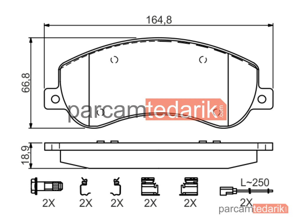 BOSCH 0986494624 | Fren Balatası — VW Amarok