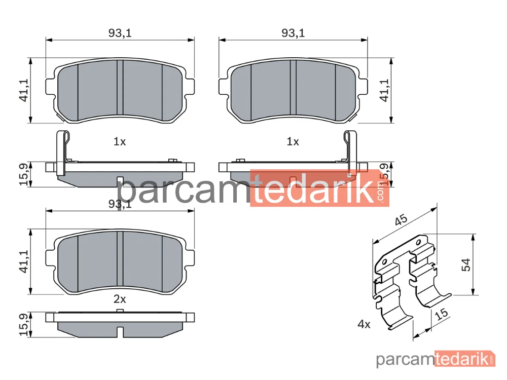 BOSCH 0986494627 | Fren Balatası — Kia Cerato III