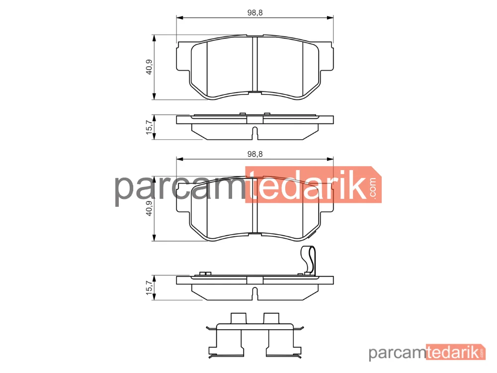 BOSCH 0986494635 | Fren Balatası (Arka) — Hyundai Sonata V, Hyundai Grandeur