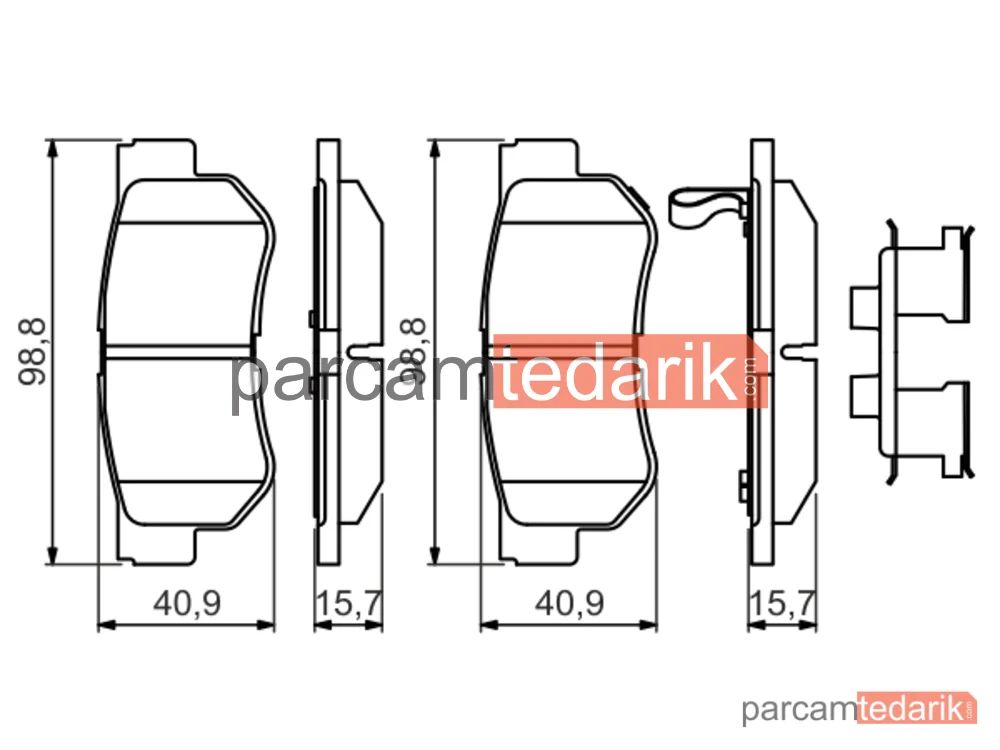 BOSCH 0986494635 | Fren Balatası (Arka) — Hyundai Sonata V, Hyundai Grandeur