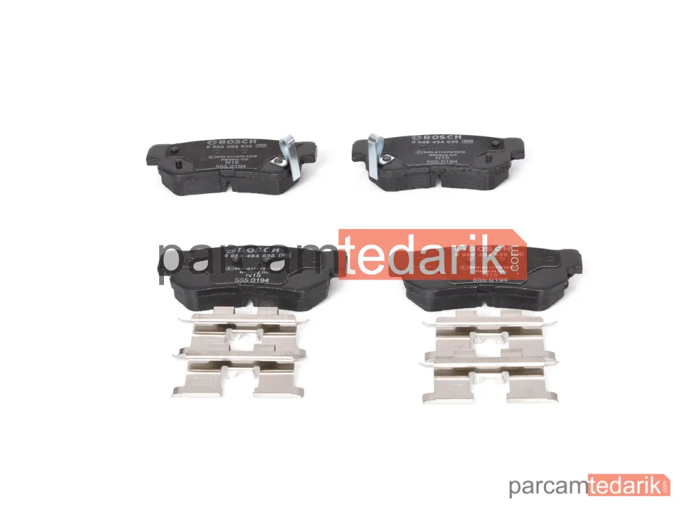 BOSCH 0986494635 | Fren Balatası (Arka) — Hyundai Sonata V, Hyundai Grandeur