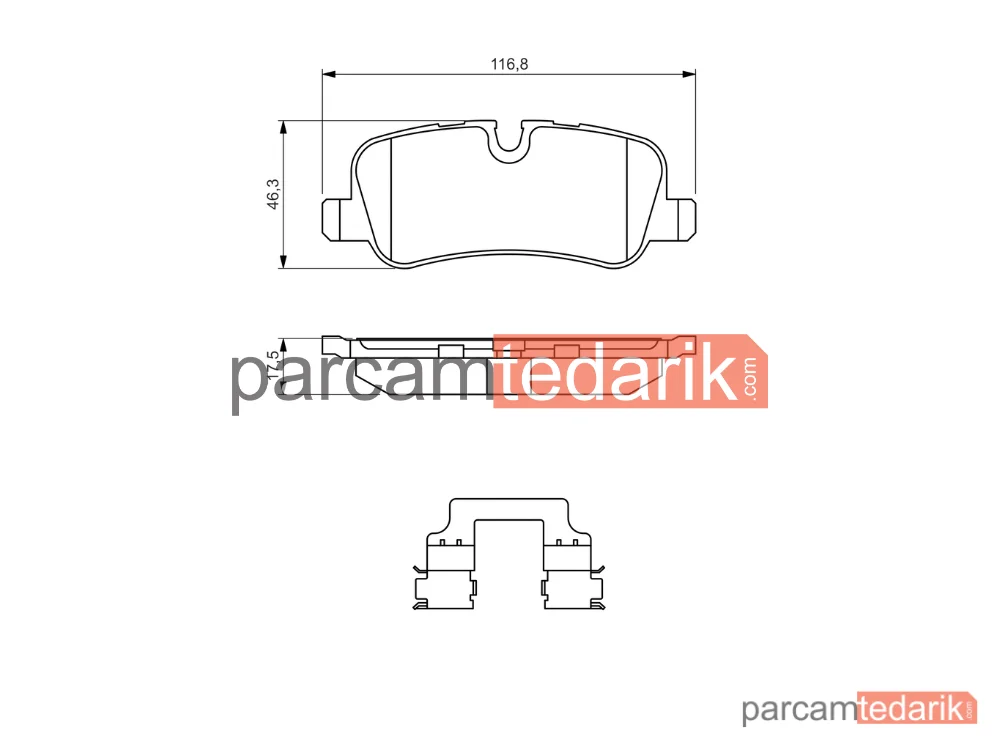 BOSCH 0986494636 | Fren Balatası (Arka) — Land Rover Discovery IV