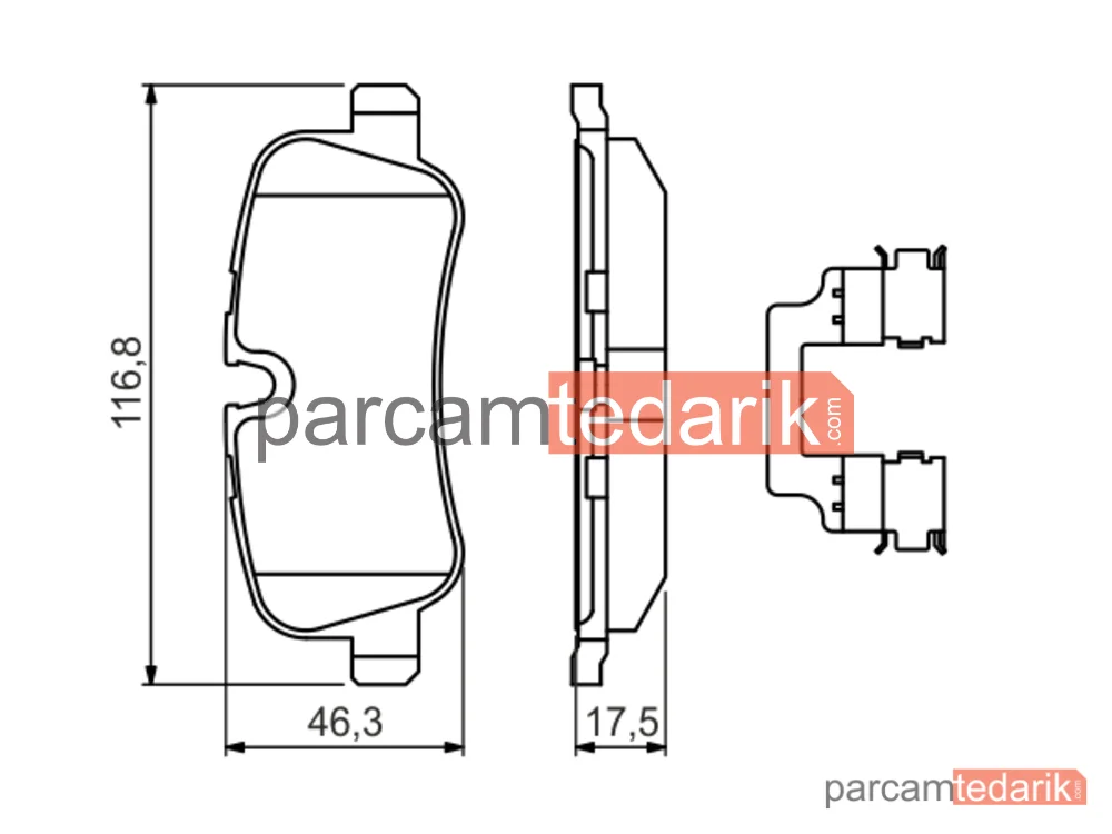 BOSCH 0986494636 | Fren Balatası (Arka) — Land Rover Discovery IV