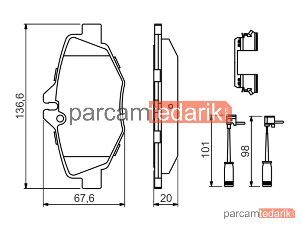 BOSCH 0986494647 | Fren Balatası (Ön)