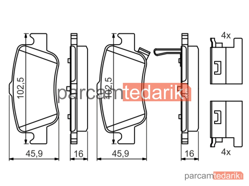 BOSCH 0986494651 | Fren Balatası (Arka)