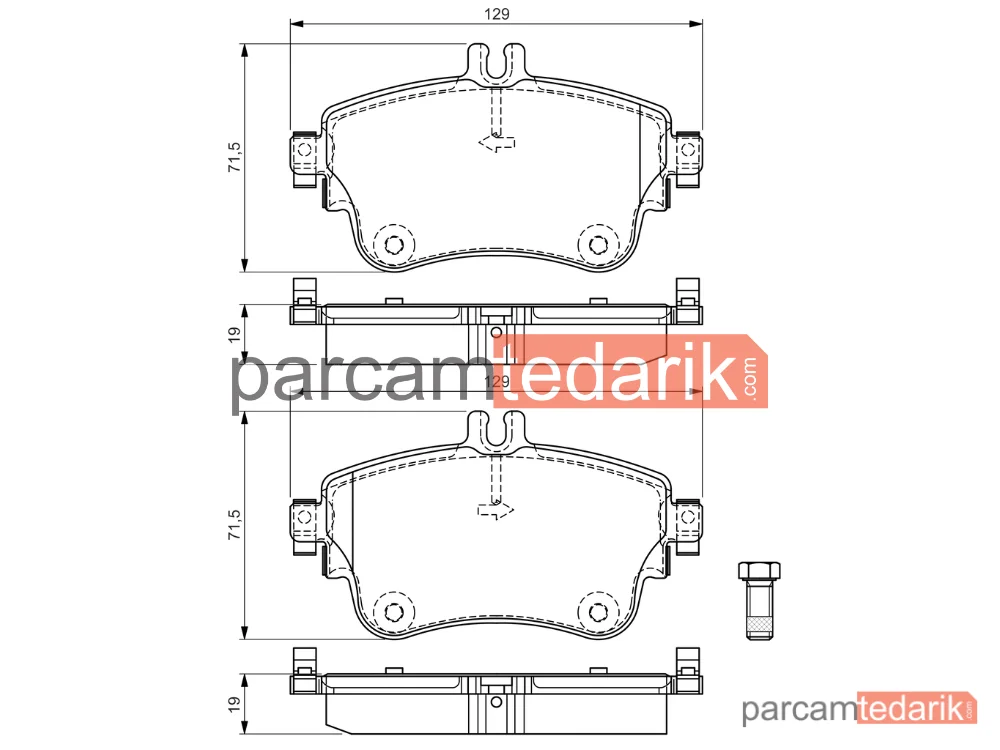 BOSCH 0986494663 | Fren Balatası (Ön) — Mercedes-Benz B-Serisi, Mercedes-Benz A-Serisi