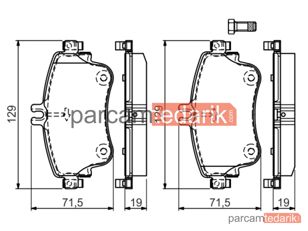 BOSCH 0986494663 | Fren Balatası (Ön) — Mercedes-Benz B-Serisi, Mercedes-Benz A-Serisi