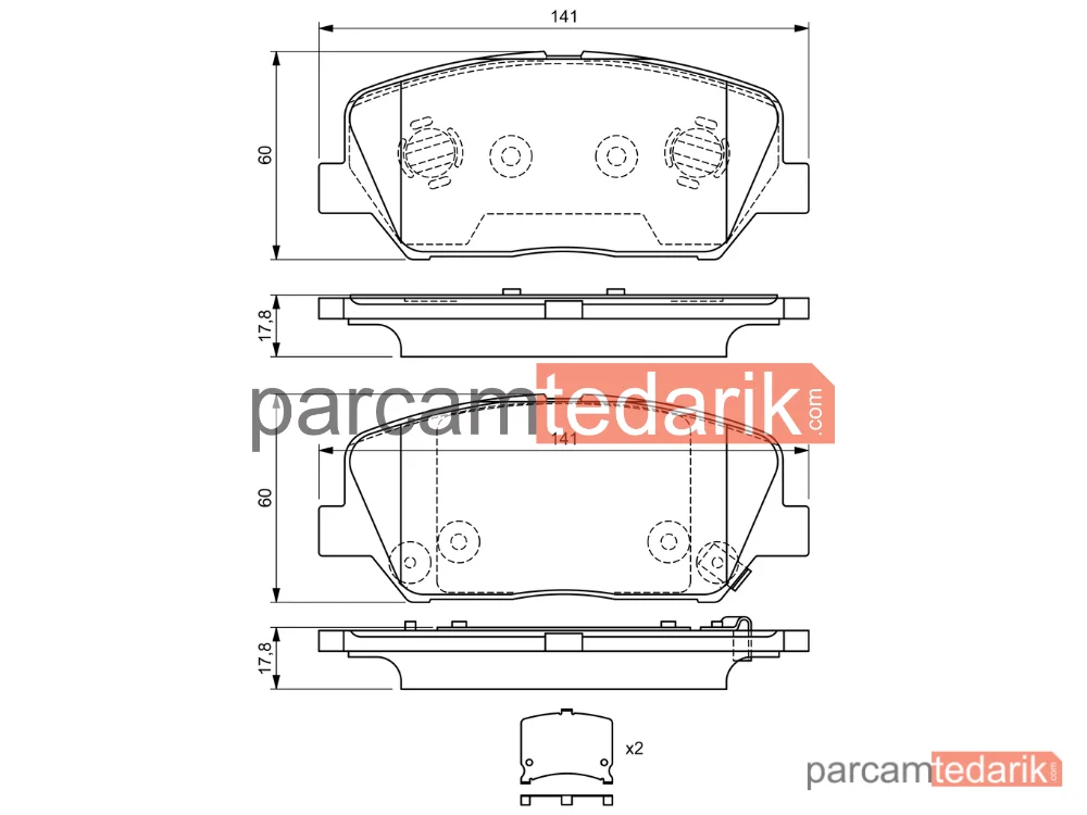 BOSCH 0986494671 | Fren Balatası — Hyundai i30 Coupe, Hyundai i30, Hyundai Genesis Coupe