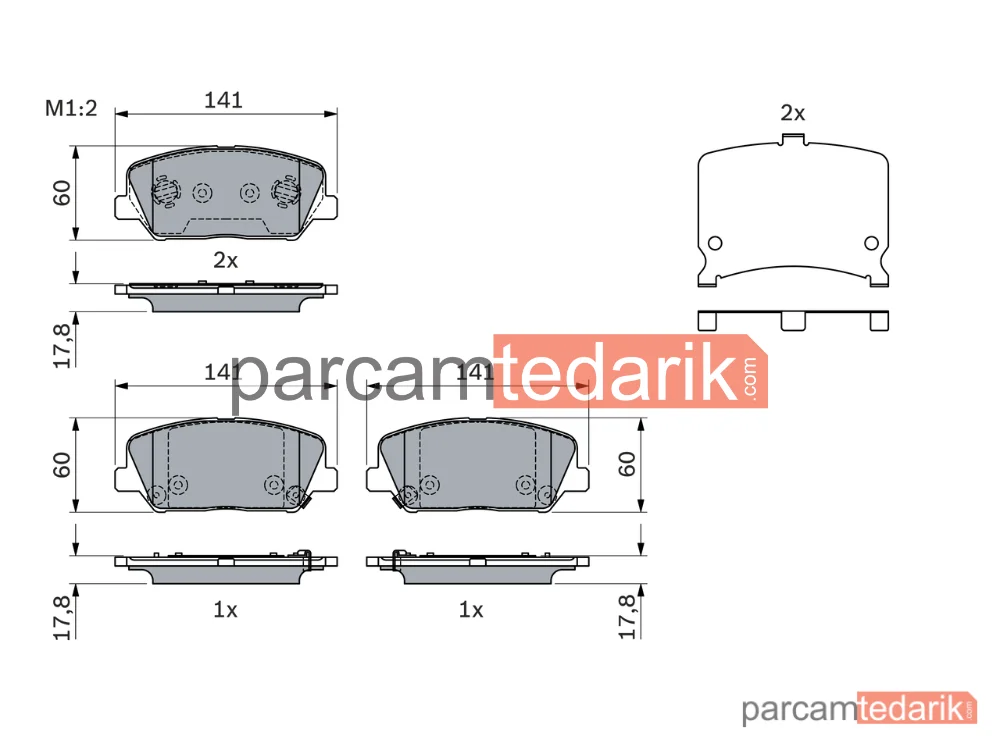 BOSCH 0986494671 | Fren Balatası — Hyundai i30 Coupe, Hyundai i30, Hyundai Genesis Coupe