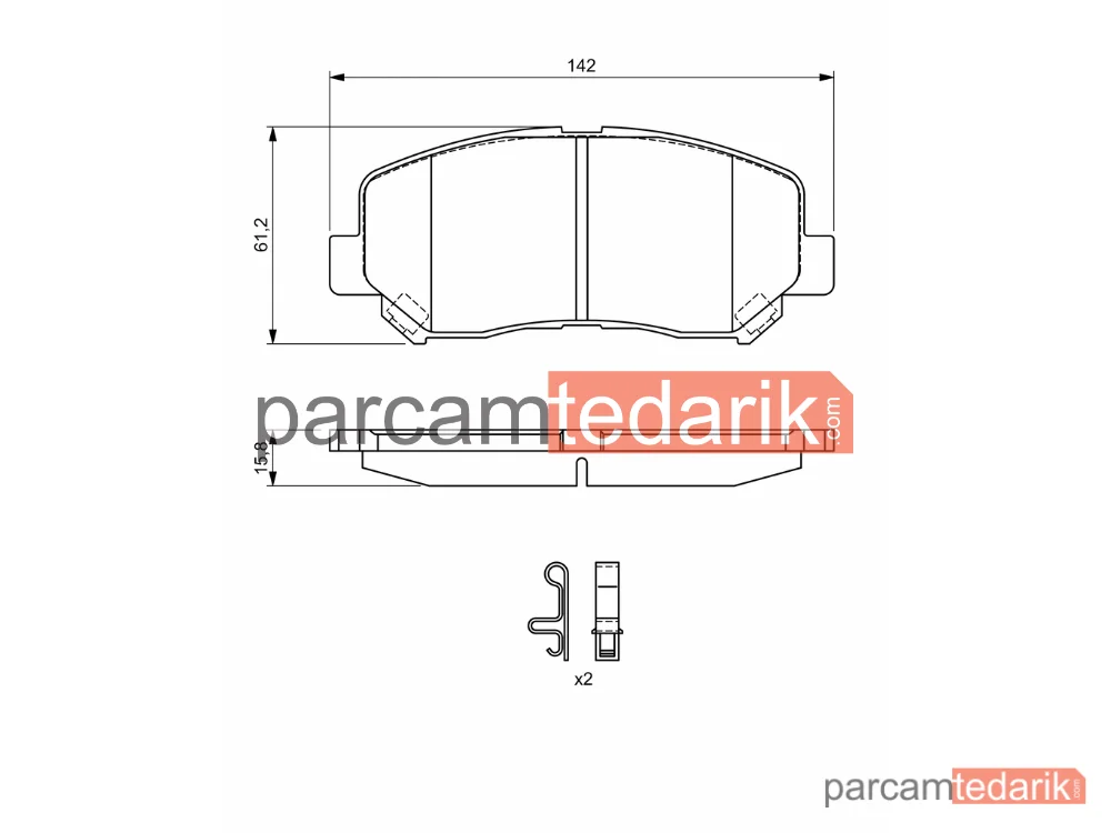 BOSCH 0986494675 | Fren Balatası (Ön) — Mazda CX-5