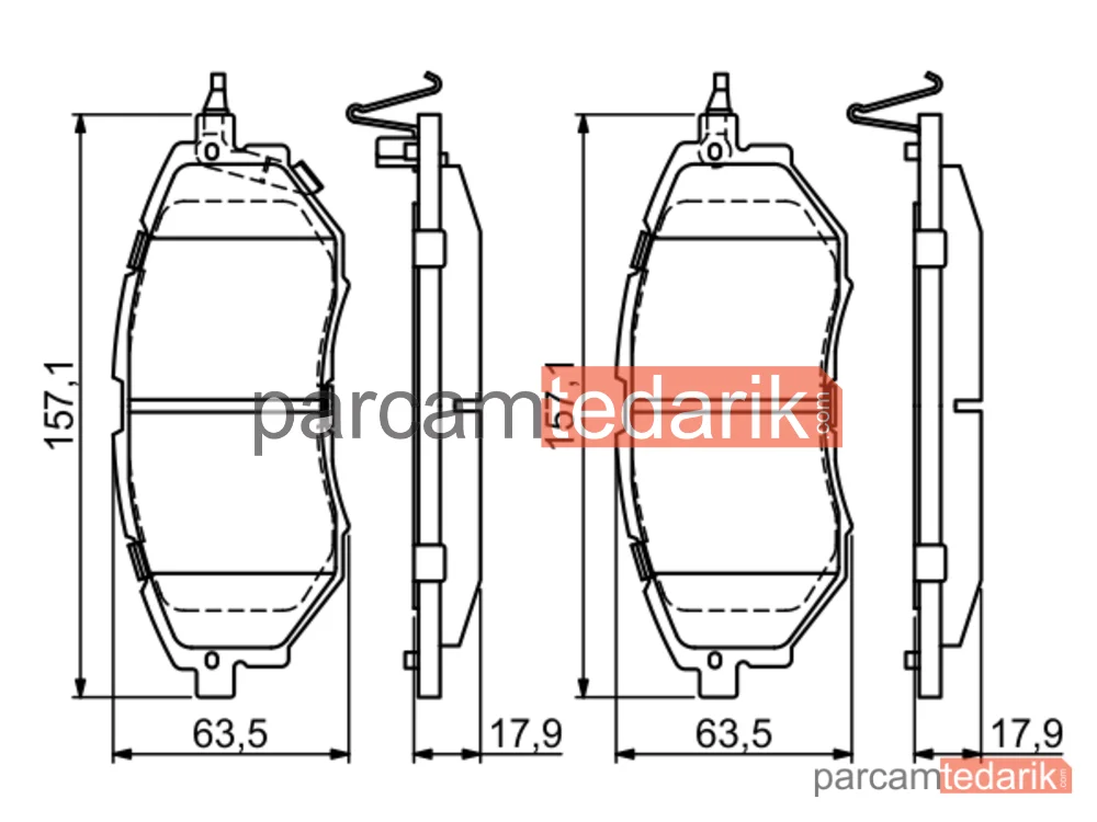BOSCH 0986494679 | Fren Balatası (Ön) — Subaru Outback, Subaru Levorg, Subaru Legacy IV