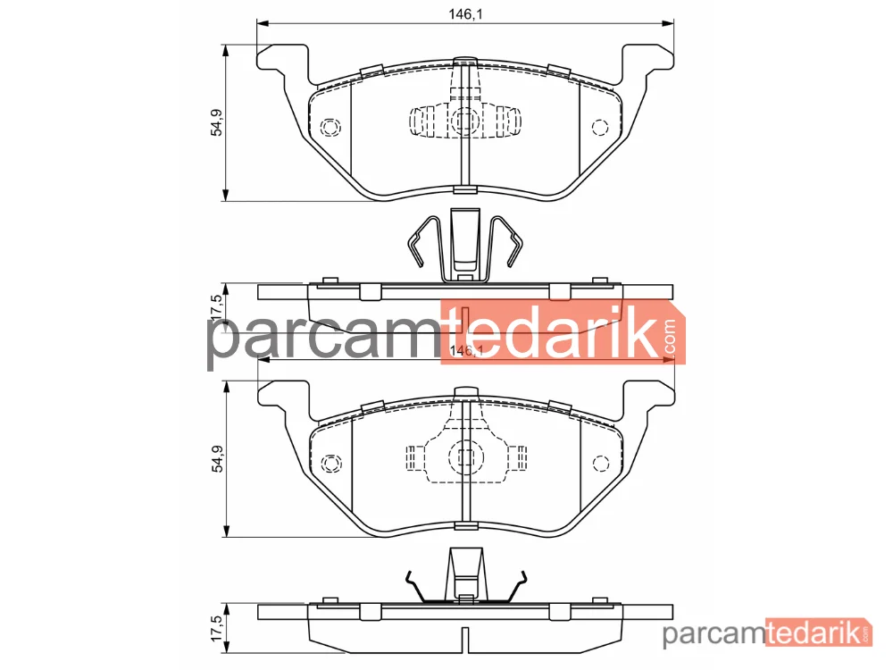 BOSCH 0986494683 | Fren Balatası (Arka) — Ford Maverick, Mazda Tribute