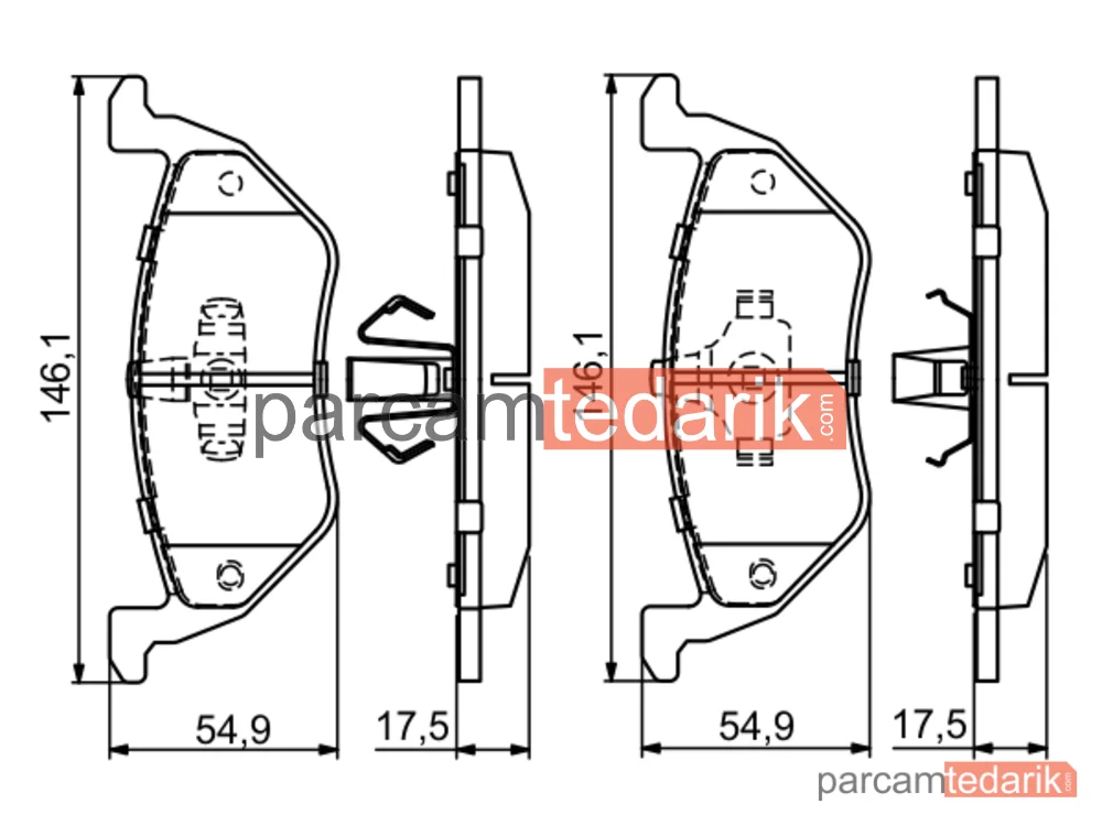 BOSCH 0986494683 | Fren Balatası (Arka) — Ford Maverick, Mazda Tribute