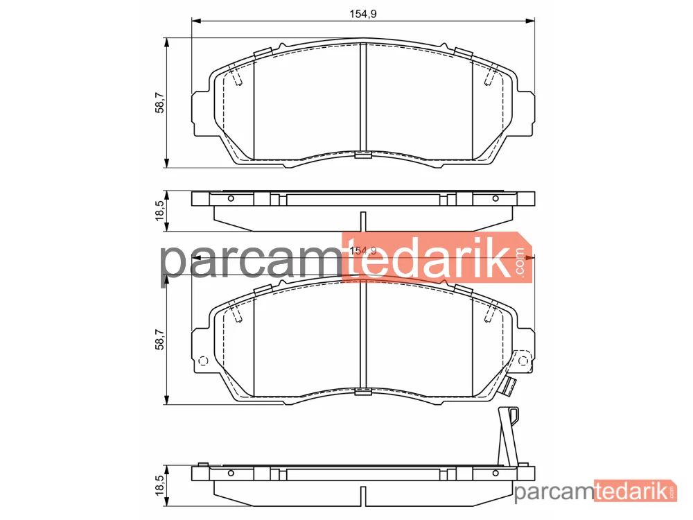 BOSCH 0986494685 | Fren Balatası — Honda Cr-V V, Honda Cr-V III, Honda Cr-V IV