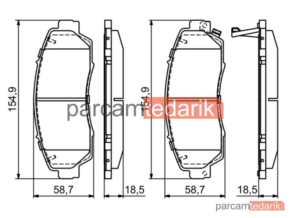 BOSCH 0986494685 | Fren Balatası — Honda Cr-V V, Honda Cr-V III, Honda Cr-V IV