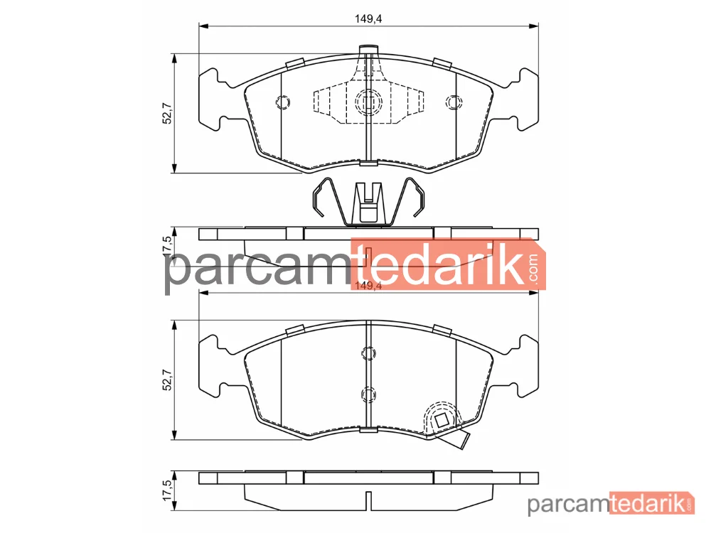 BOSCH 0986494687 | Fren Balatası (Ön) — Fiat 500, Fiat 500 C, Fiat Panda