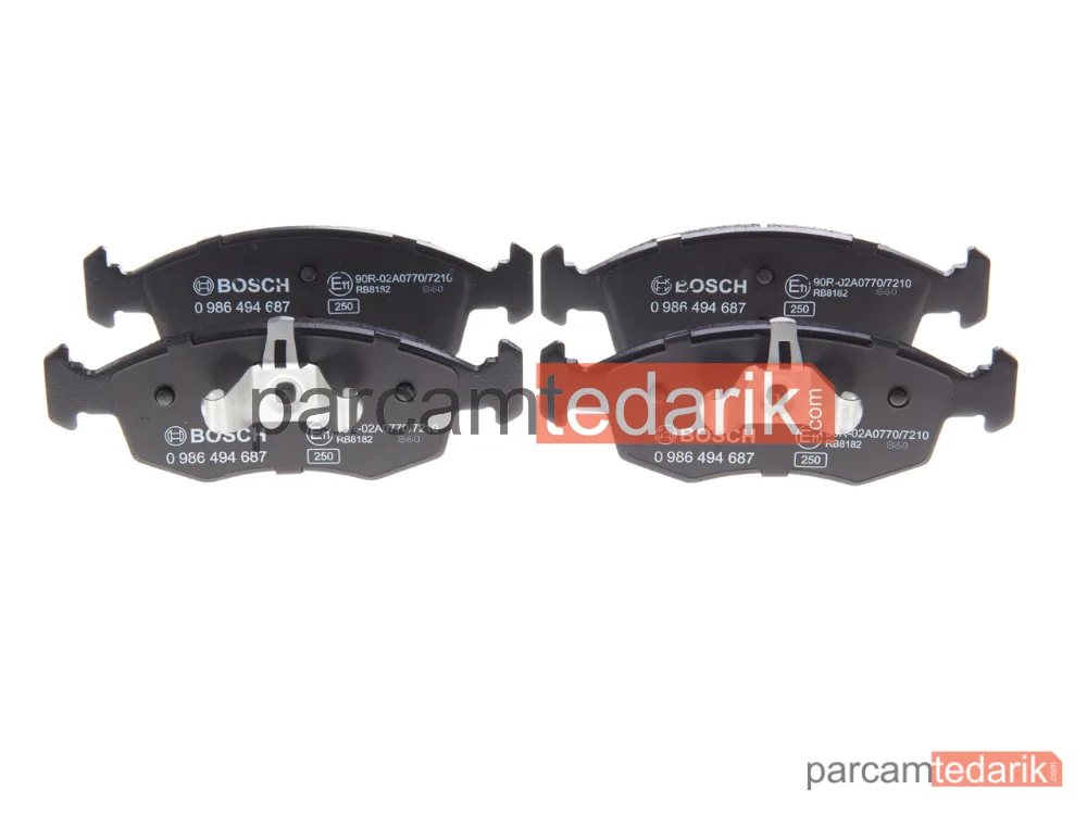 BOSCH 0986494687 | Fren Balatası (Ön) — Fiat 500, Fiat 500 C, Fiat Panda